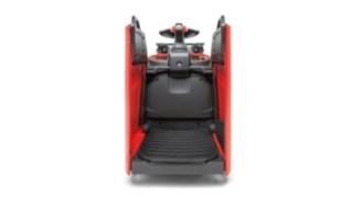 Vollgefederte Plattform des D10 FP von Linde Material Handling Die vollgefederte Plattform des D10 FP von Linde Material Handling reduziert die Arbeitsbelastung für den Fahrer.