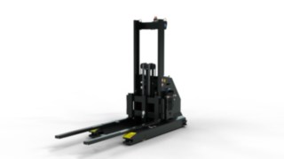 Der I-MATIC AS von Linde MH ist ein automatisierter Spreizenstapler.