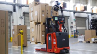 Automatisiertes Linde Fahrzeug im Einsatz bei der Wolf GmbH Automatisiertes Linde Fahrzeug im Einsatz bei der Wolf GmbH